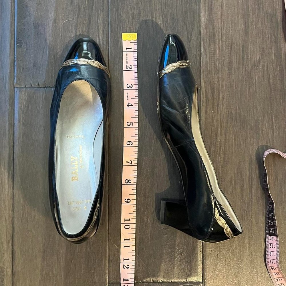 Navy blue vintage Bally heels, size 5.5 - Picture 3 of 8